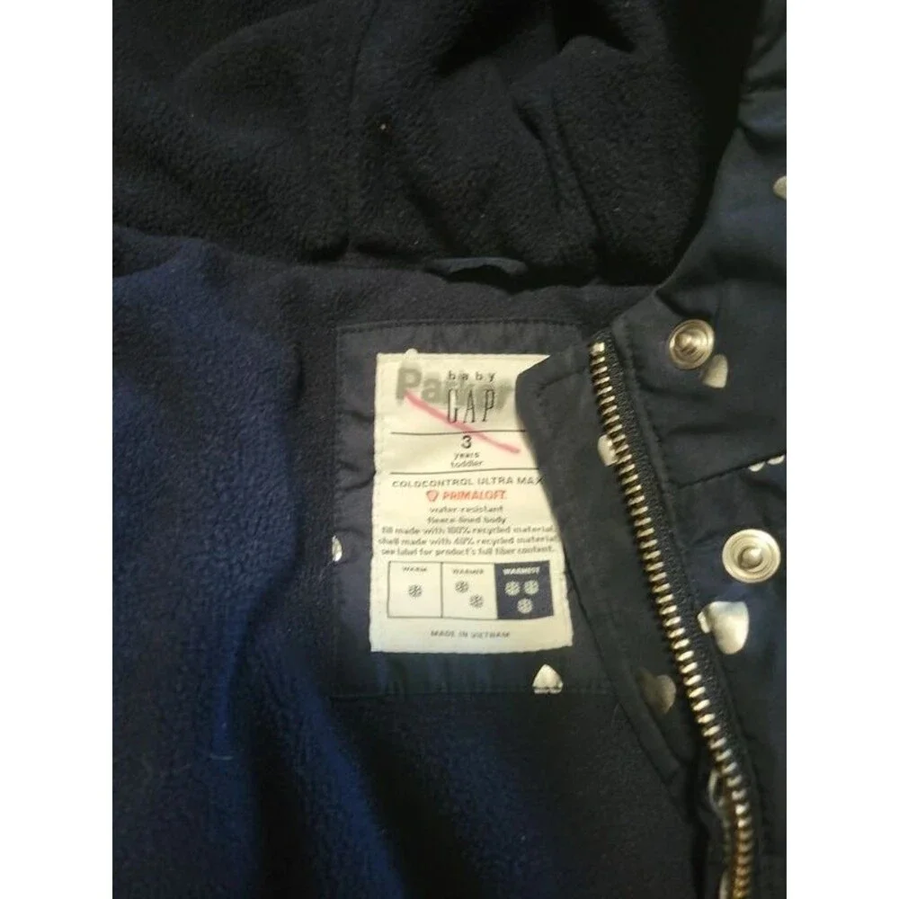 Gap 3 year toddler coat parkawinter heavy hood